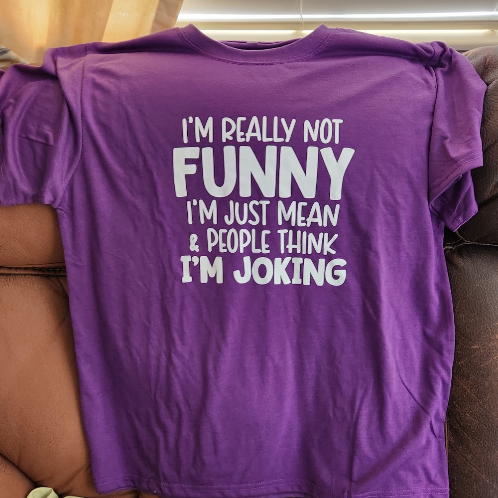 NEW Purple T-Shirt. Size XL - "I'm Not Really Funny"